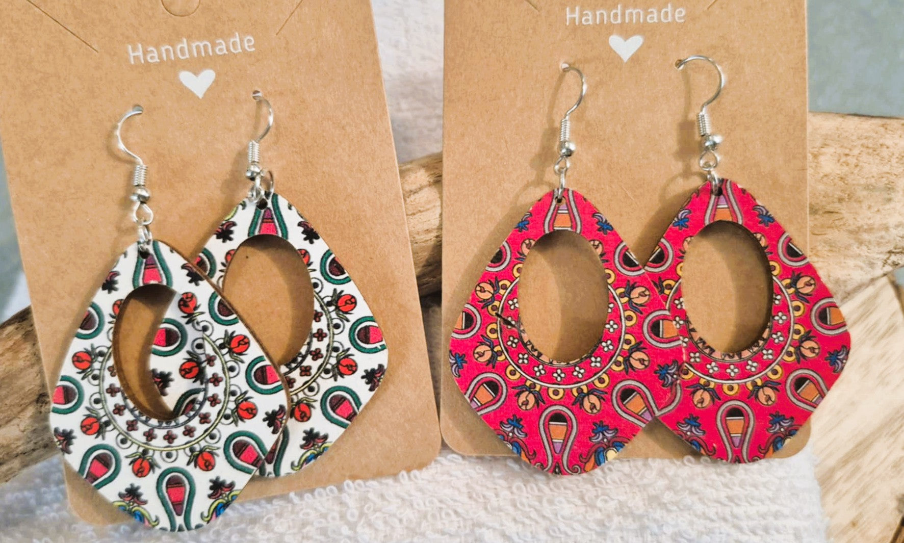 Boucles d'oreilles pendantes artisanales