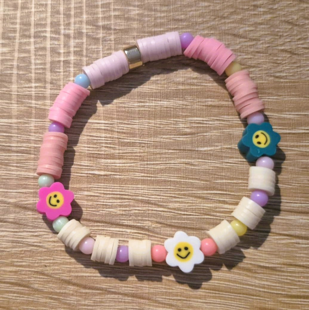 Bracelet Smiley Flower - fun et coloré