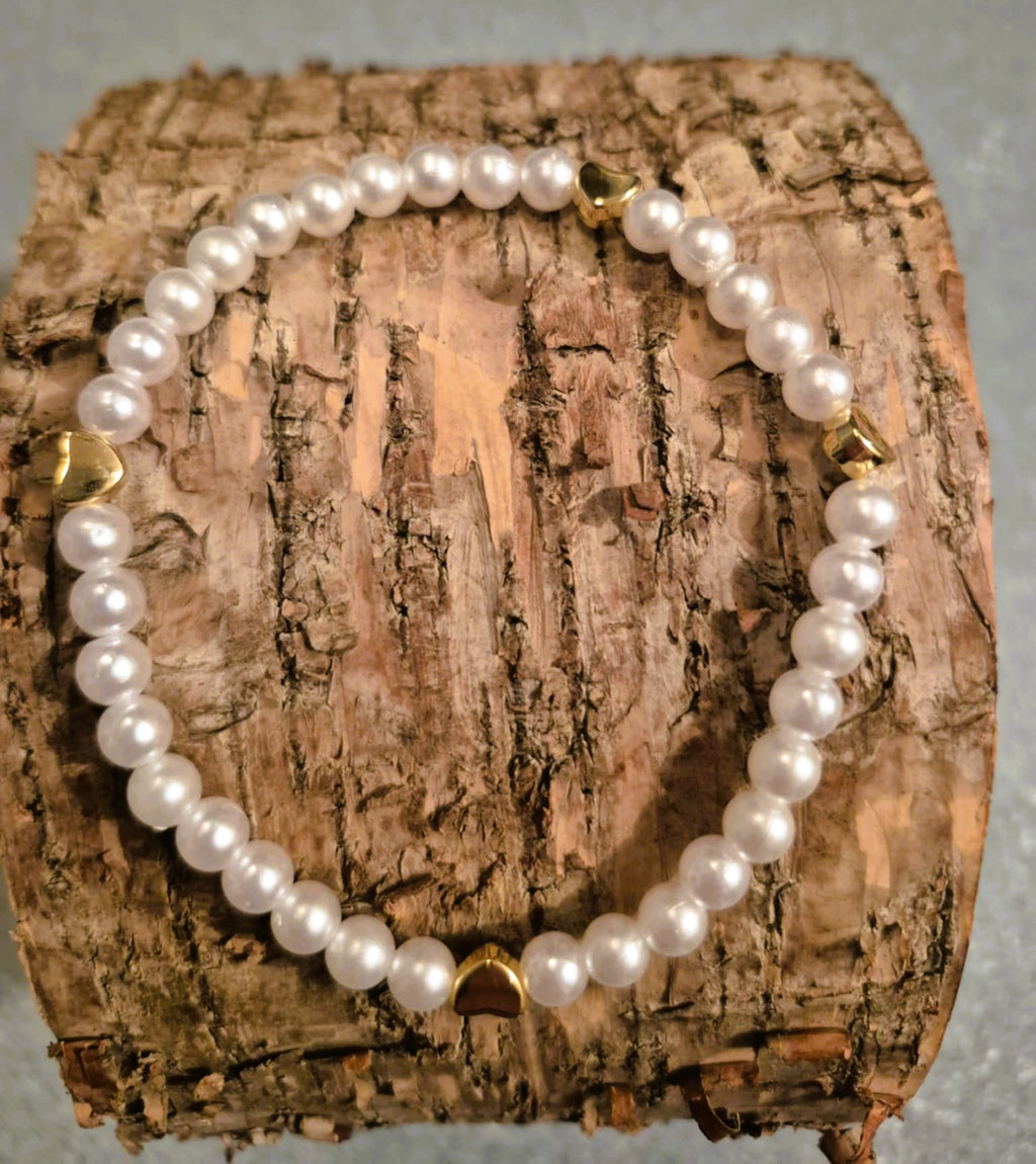 Bracelet Perle & Coeur Doré - Élégance douce et romantique