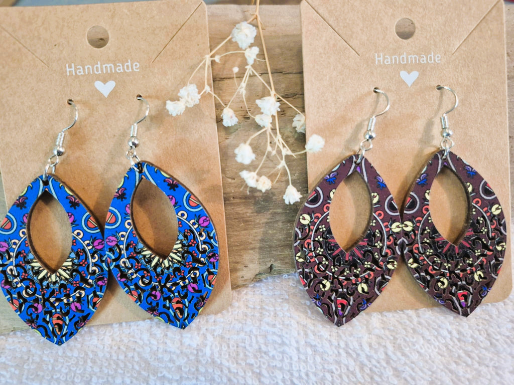 Boucles d'oreilles pendantes artisanales