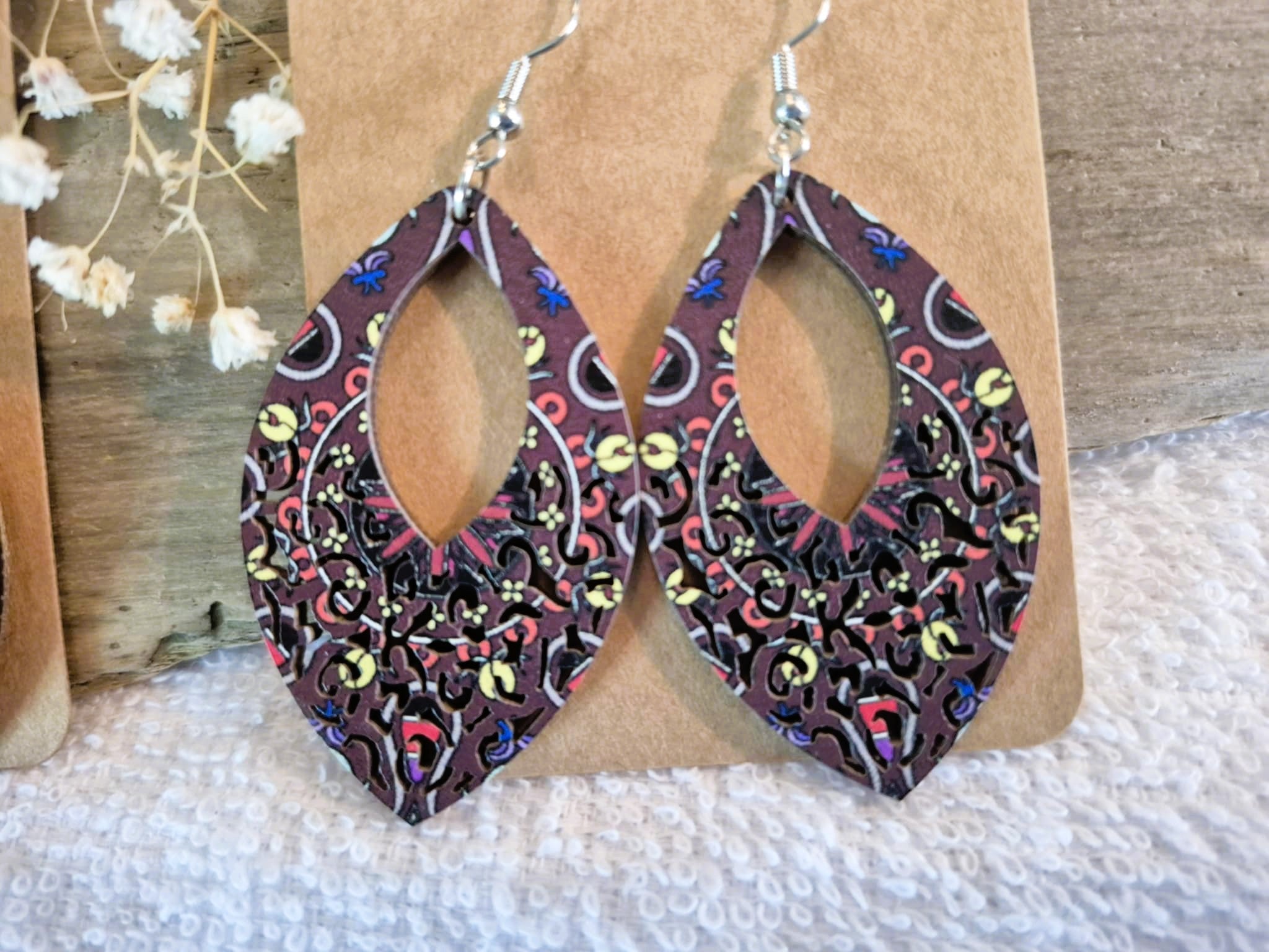 Boucles d'oreilles pendantes artisanales