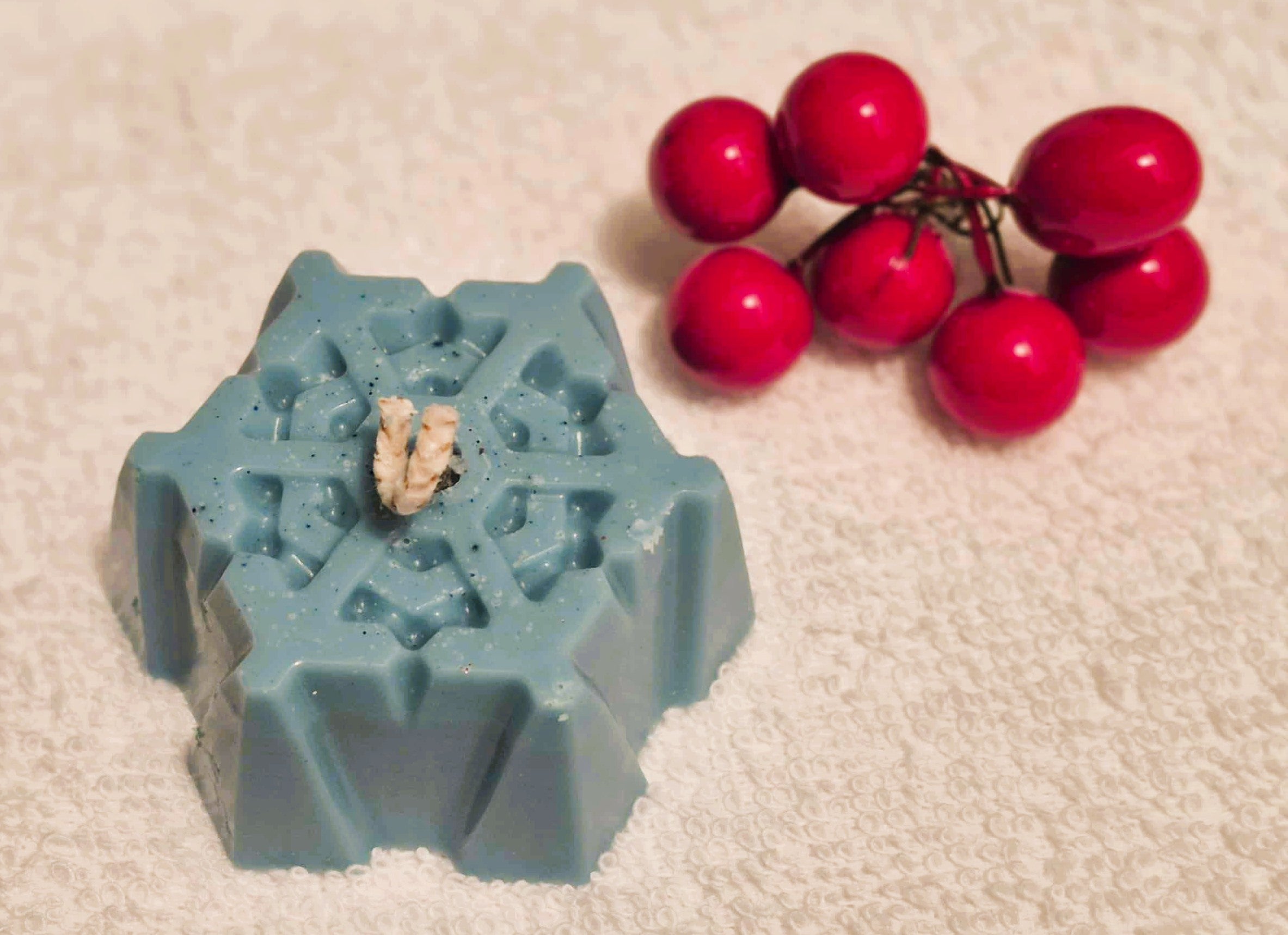 Bougie Étoile Bleu Givré- Canneberge